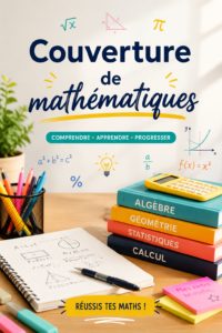 Couverture de maths unique avec des motifs colorés.