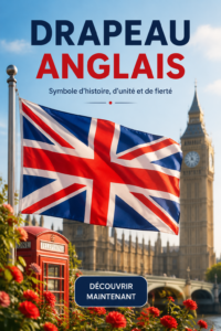 Drapeau anglais avec croix rouge sur fond blanc, symbole emblématique de l'Angleterre.