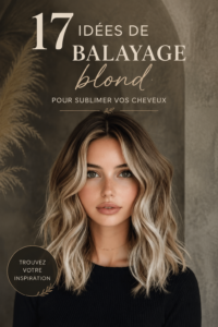Un balayage blond tendance sur des cheveux longs et ondulés.