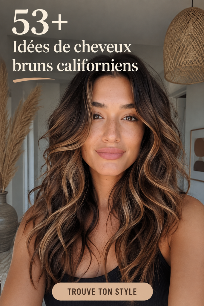 Coiffures brunes brillantes inspirées par le soleil californien