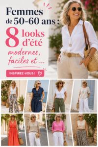 Femme mature élégante portant un look d'été moderne et frais.