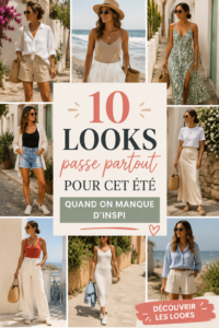 Un aperçu de 10 looks d'été variés et tendance, incluant robes, jupes et accessoires