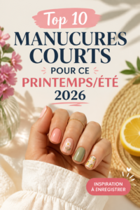 Manucures courtes colorées et tendance pour le printemps 2026
