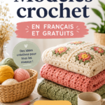 Modèles de coiffures au crochet affichés sur un fond créatif