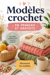 Modèles de coiffures au crochet affichés sur un fond créatif