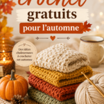 Modèles de coiffures crochet automnales capturés en extérieur