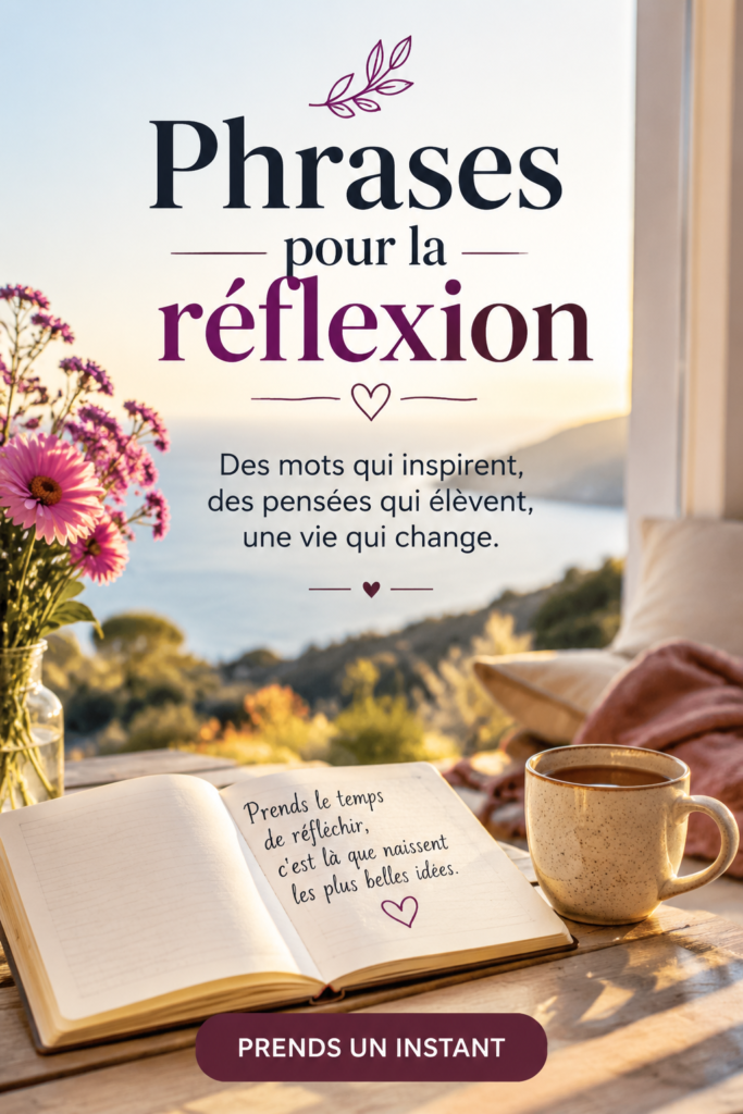 Une image inspirante de citations réfléchies sur un fond apaisant.