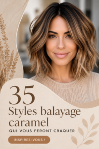 Un joli balayage caramel sur des cheveux longs, illuminant le visage.