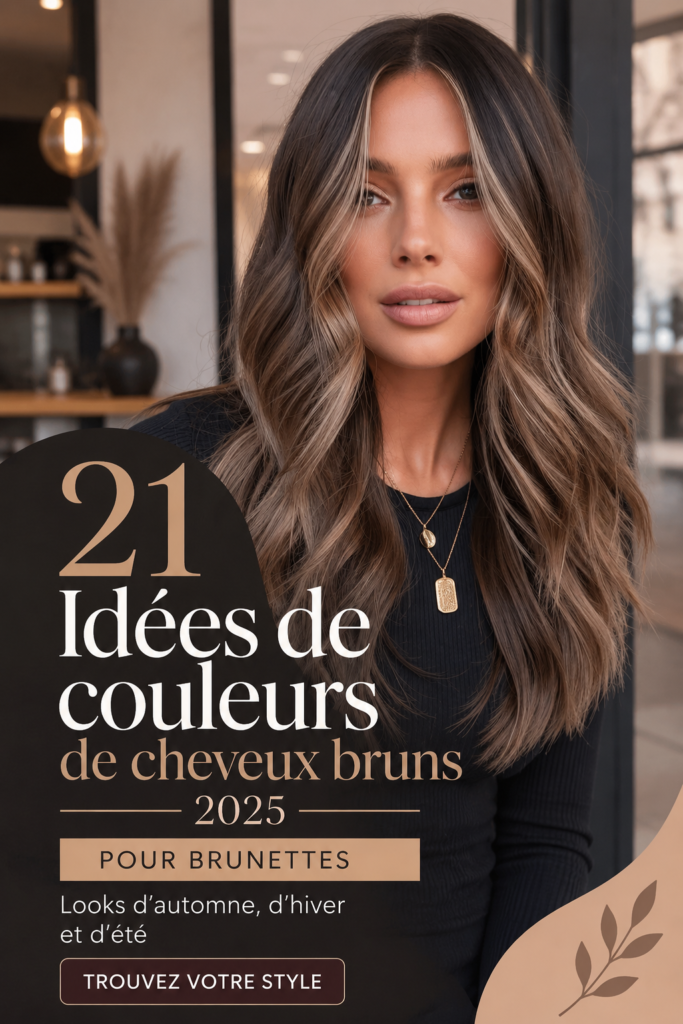 Exemple de teinture brune tendance pour 2025
