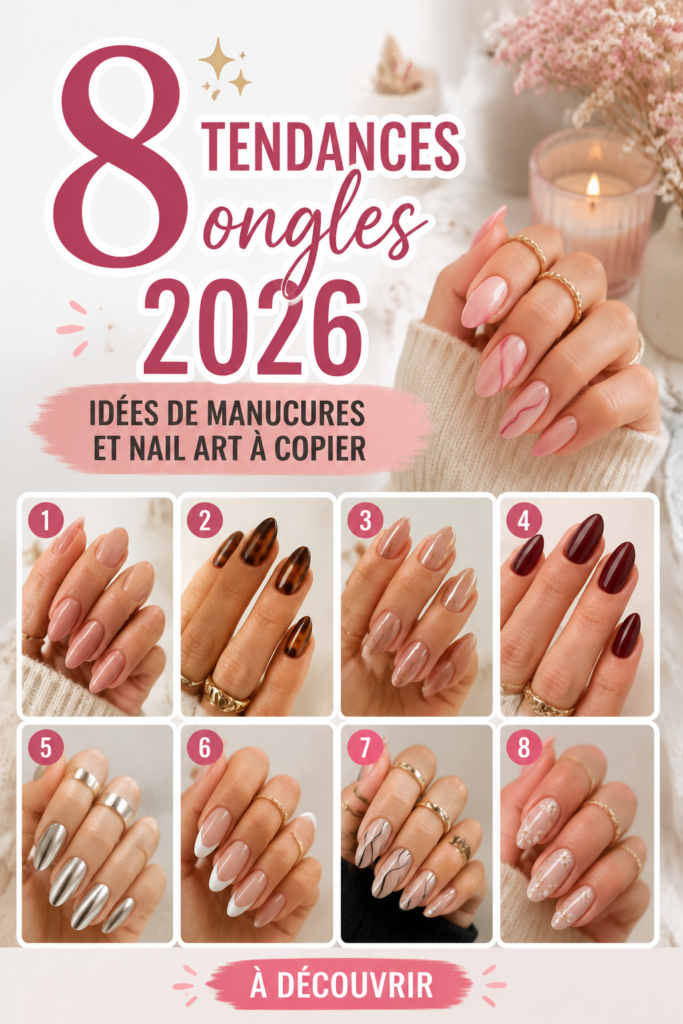 Manucure tendance avec des motifs modernes pour 2026