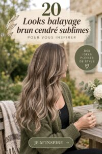 Un modèle avec un balayage bronde subtil mettant en valeur sa coiffure