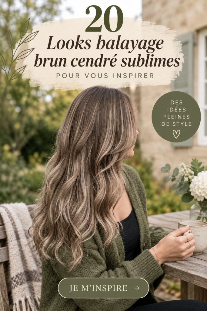 Un modèle avec un balayage bronde subtil mettant en valeur sa coiffure