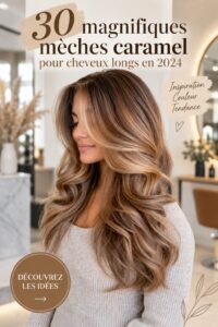 Groupe de femmes avec différents balayages caramel sur cheveux longs.
