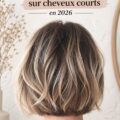 Mélange de couleurs dans des cheveux courts après un balayage réussi.