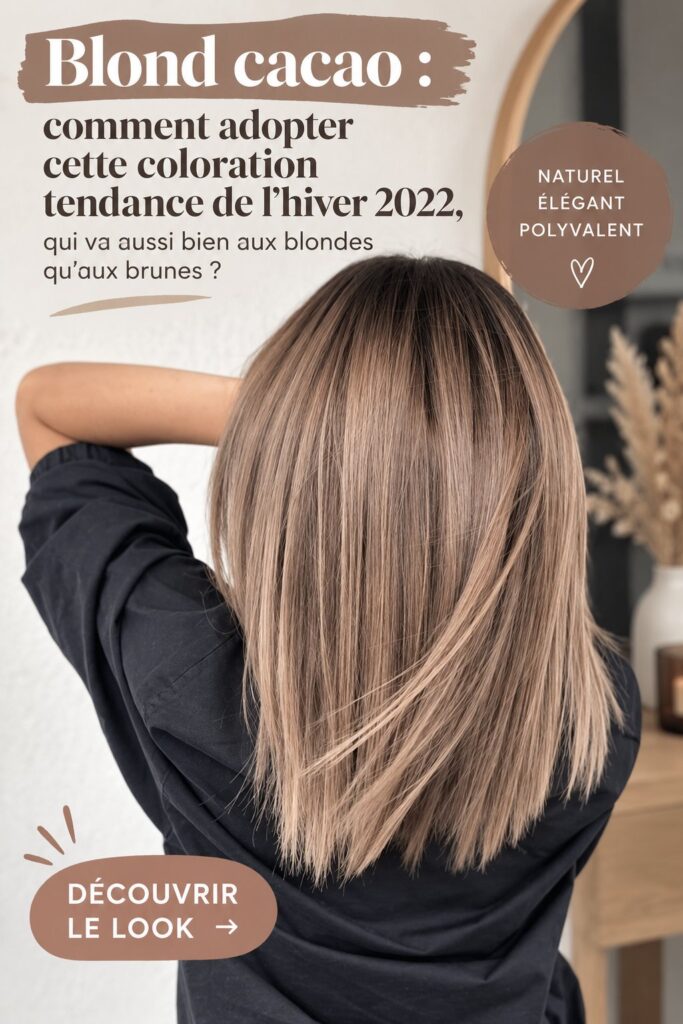 Photo d'une femme avec des cheveux blond cacao illuminés au soleil