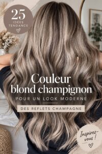 Femme avec une coiffure blonde champignon élégante et moderne.