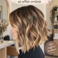 Coiffure bronde moderne avec un bob balayé