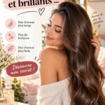 Femme aux cheveux longs et brillants avec une coiffure élégante.