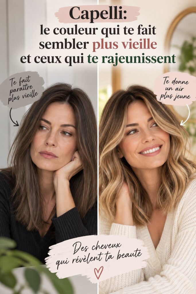 Femme avec des cheveux blonds lumineux qui donne une impression de jeunesse