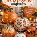 Citrouille décorée avec des motifs créatifs pour Halloween