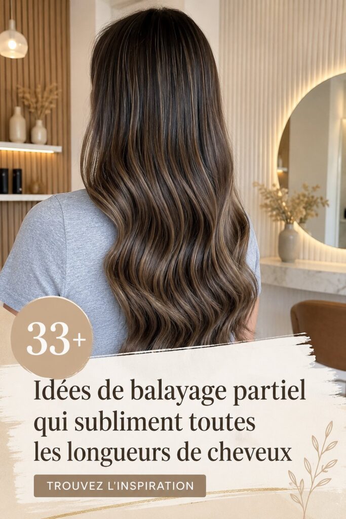 Exemples de balayages partiels sur différents types de cheveux