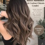 Exemples de cheveux châtain cendré sur différents styles.