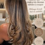 Femme avec une coupe de cheveux bronde subtile, affichant des reflets doux.