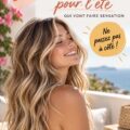 Femme avec des cheveux colorés en nuances d'été, inspirant des idées de colorations.