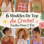 Modèle de top au crochet coloré pour l'été