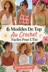 Modèle de top au crochet coloré pour l'été