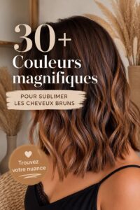Modèle avec une belle couleur de cheveux bruns éclatante