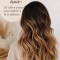 Femme avec un ombré hair moderne en dégradé de couleurs douces.