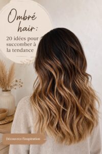 Femme avec un ombré hair moderne en dégradé de couleurs douces.
