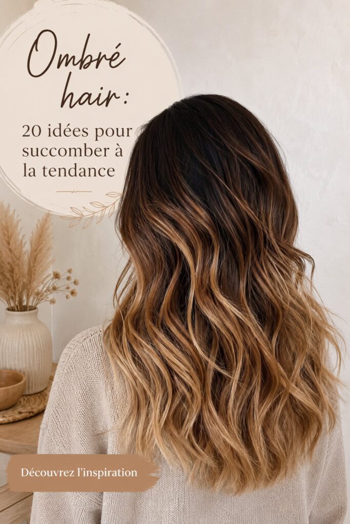 Femme avec un ombré hair moderne en dégradé de couleurs douces.