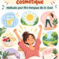Femme rayonnante au réveil sans maquillage, montrant sa beauté naturelle.