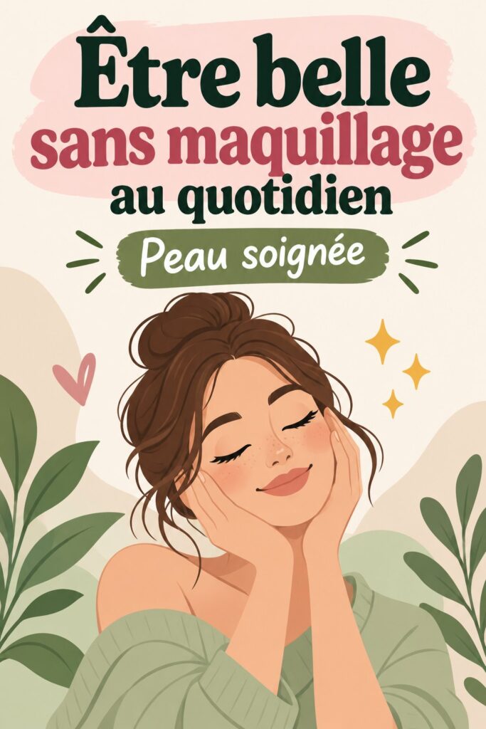 Femme rayonnante sans maquillage avec un teint éclatant.