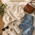 Coiffure tendance avec accessoires colorés pour un look stylé.