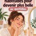 Femme appliquant des soins sur ses cheveux et son visage