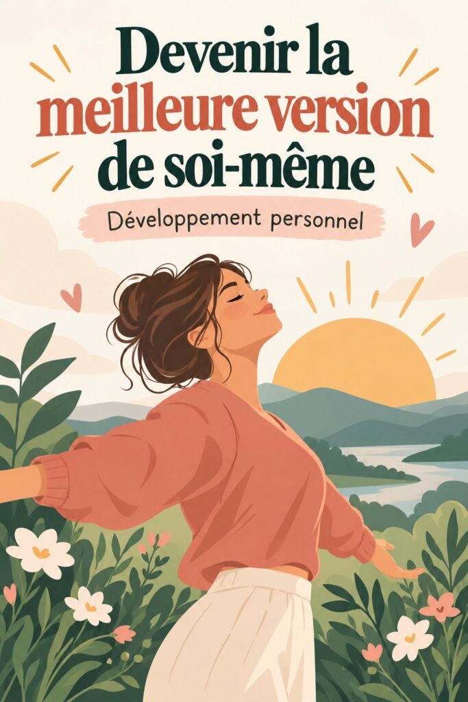 Femme rayonnante avec des cheveux brillants représentant la meilleure version d'elle-même.