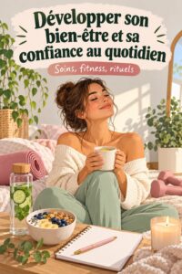 Une femme pratiquant des soins de beauté inspirés du mindset 'That Girl'.