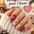 Des ongles peints avec des motifs hivernaux mignons et colorés, parfaits pour la saison.