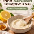 Femme avec une peau lumineuse montrant l'absence de taches brunes, illustrant des soins doux et naturels