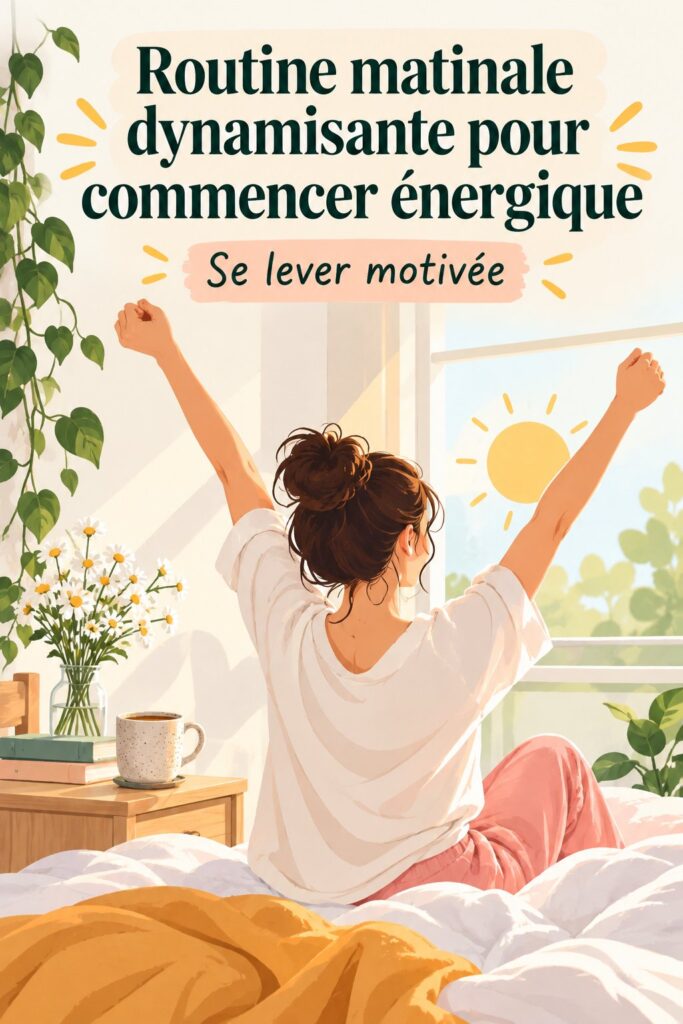 Une femme souriante effectuant des soins capillaires matinaux après un réveil énergique