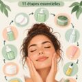 Femme souriant avec une peau éclatante après une routine pour peau grasse.