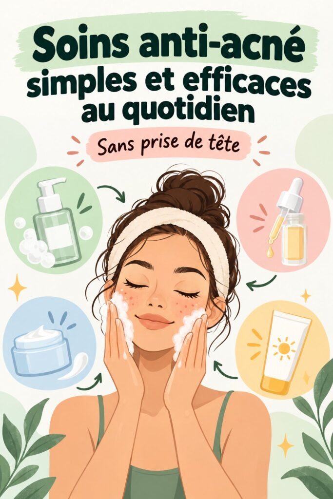 Routines anti-acné simples à intégrer dans la vie quotidienne.