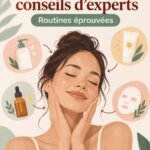 Illustration montrant une routine de soins pour un éclat de peau