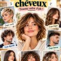 Montage de différentes coupes de cheveux modernes et tendance
